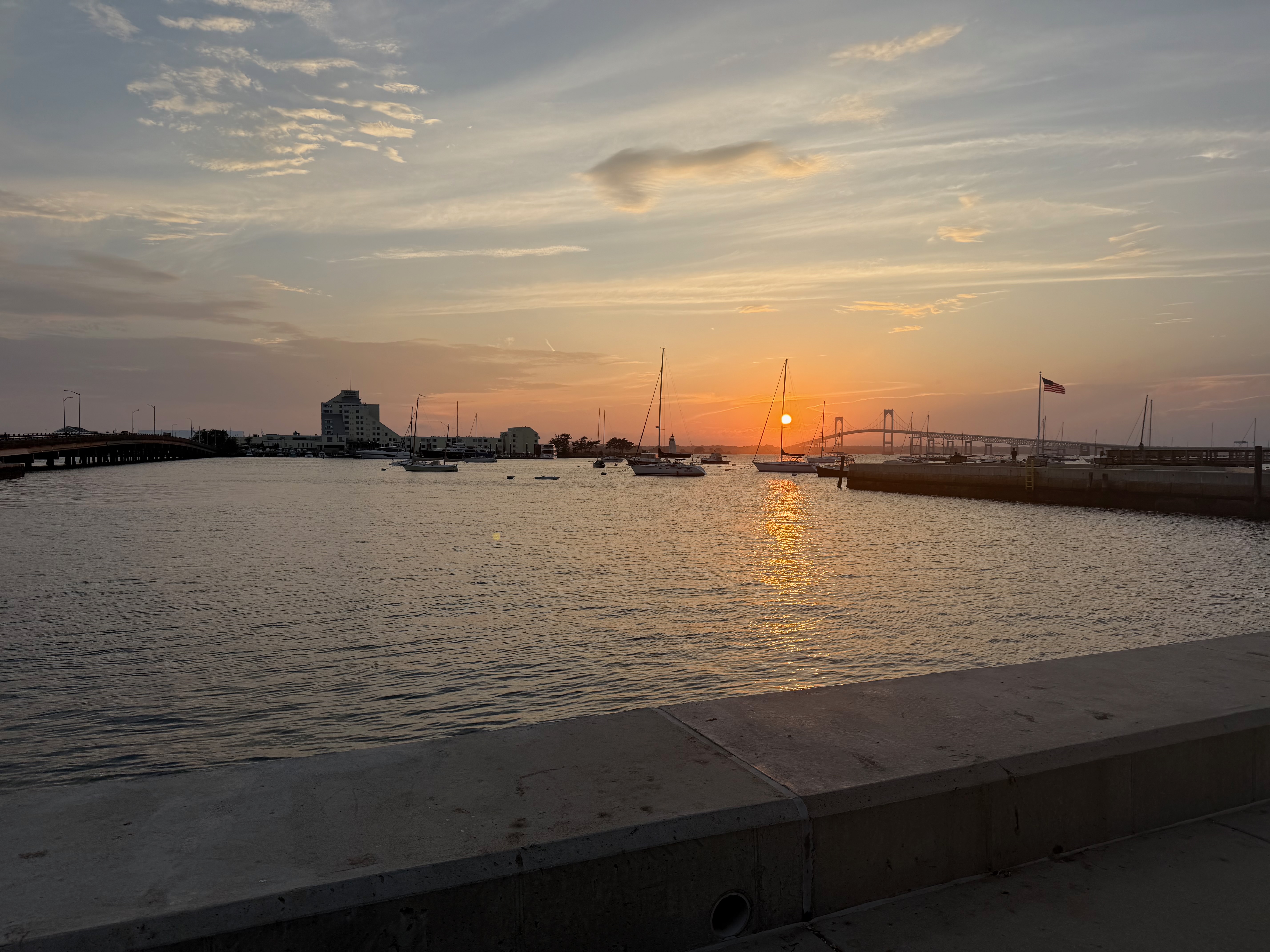 Sunset over Goat Island
